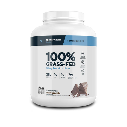 Transparent Labs 100% Grass-Fed Whey Protein Isolate 55 Servings Milk Chocolate