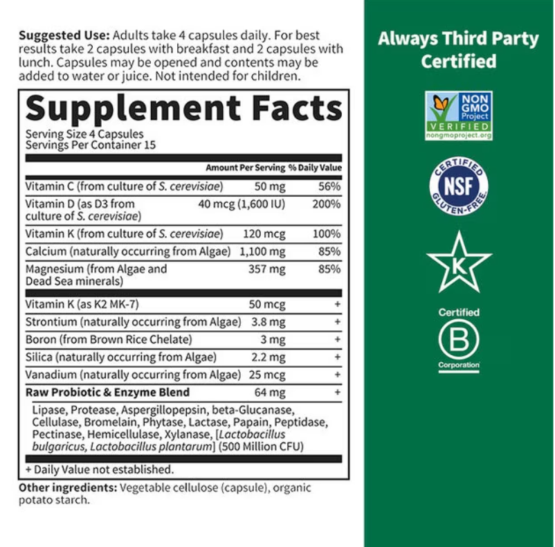 Garden of Life Vitamin Code Raw Calcium 60 Capsules