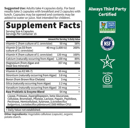 Garden of Life Vitamin Code Raw Calcium 60 Capsules