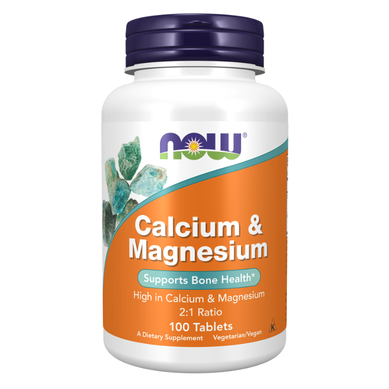 NOW Calcium & Magnesium 100 Tablets
