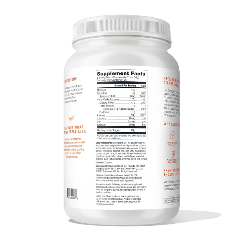 Bulletproof Collagen Peptides Vanilla 43.2 oz