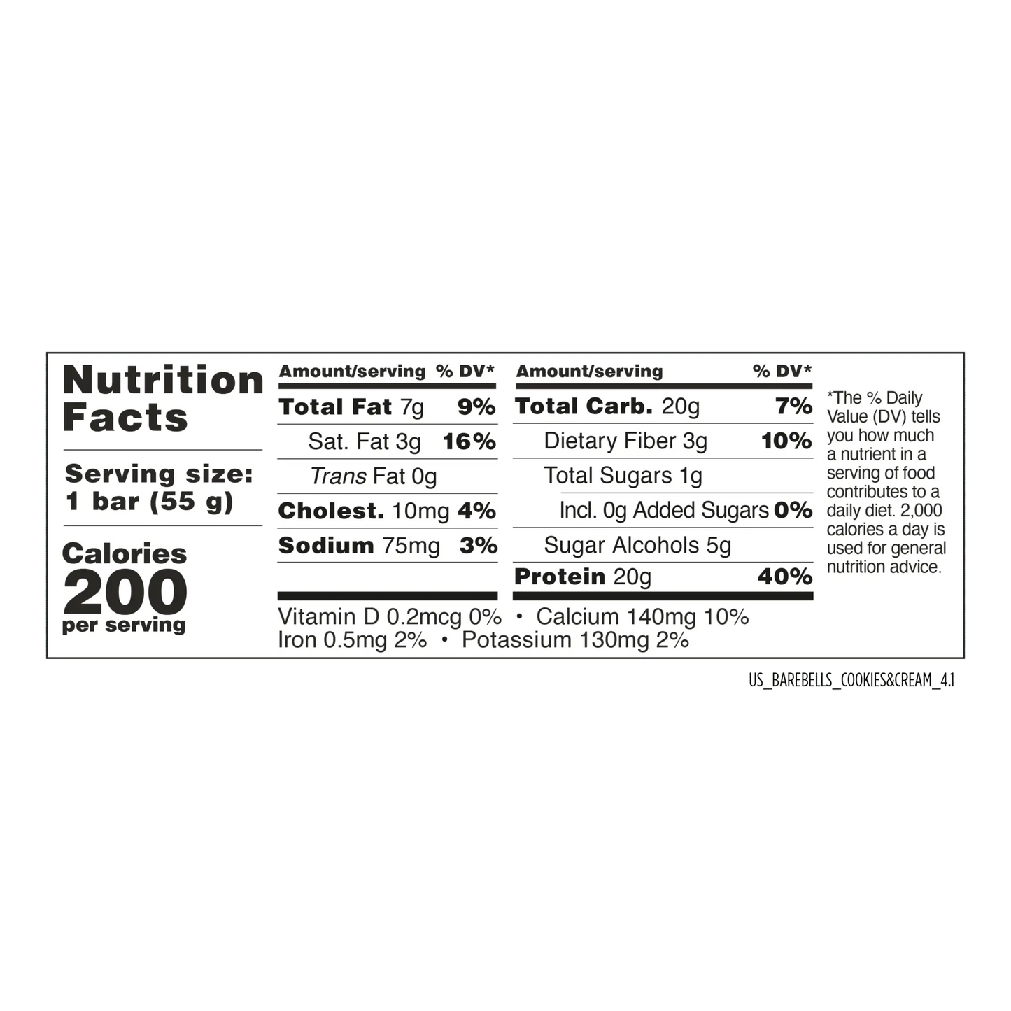 Barebells Protein Bar Cookies & Cream 12-Pack