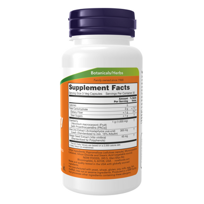NOW Cranberry with PACs 90 Capsules