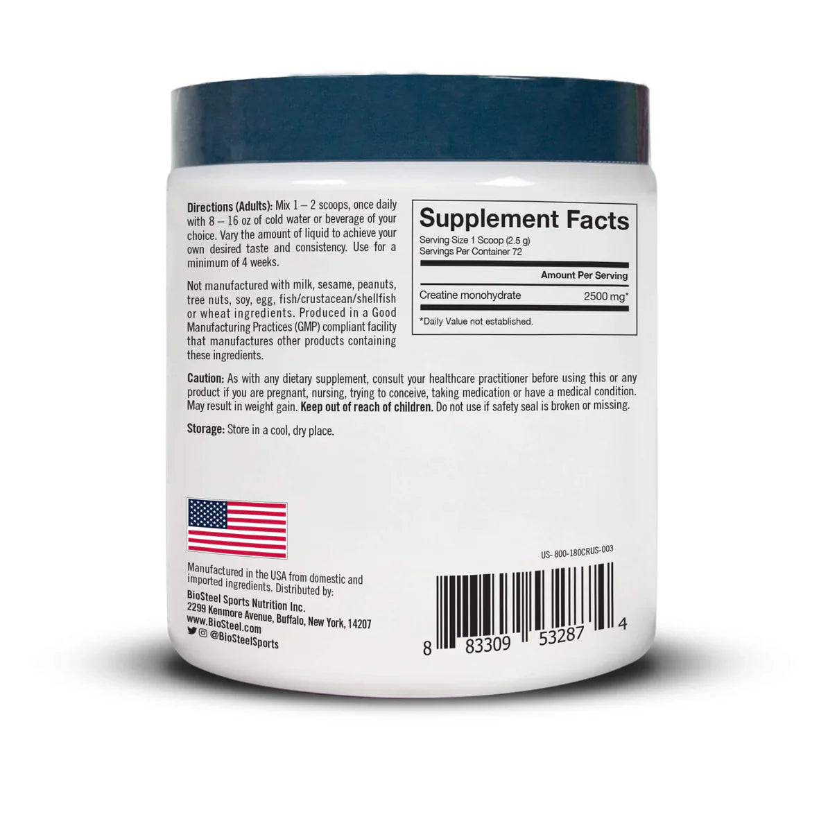 Biosteel Creatine Unflavoured 72 Servings