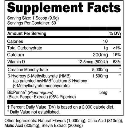 Transparent Labs Creatine HMB Blue Raspberry 60 Servings