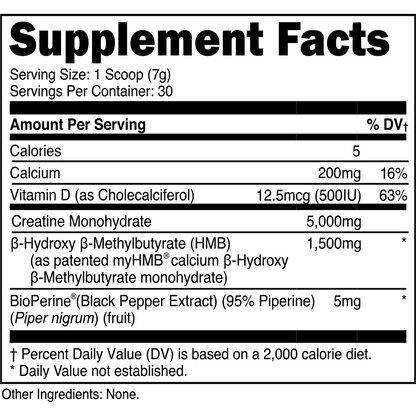 Transparent Labs Creatine HMB Unflavoured 30 Servings