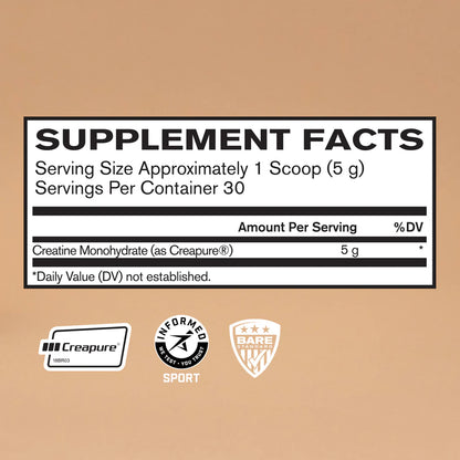 Bare Performance Nutrition Creatine Monohydrate Unflavoured 30 Servings