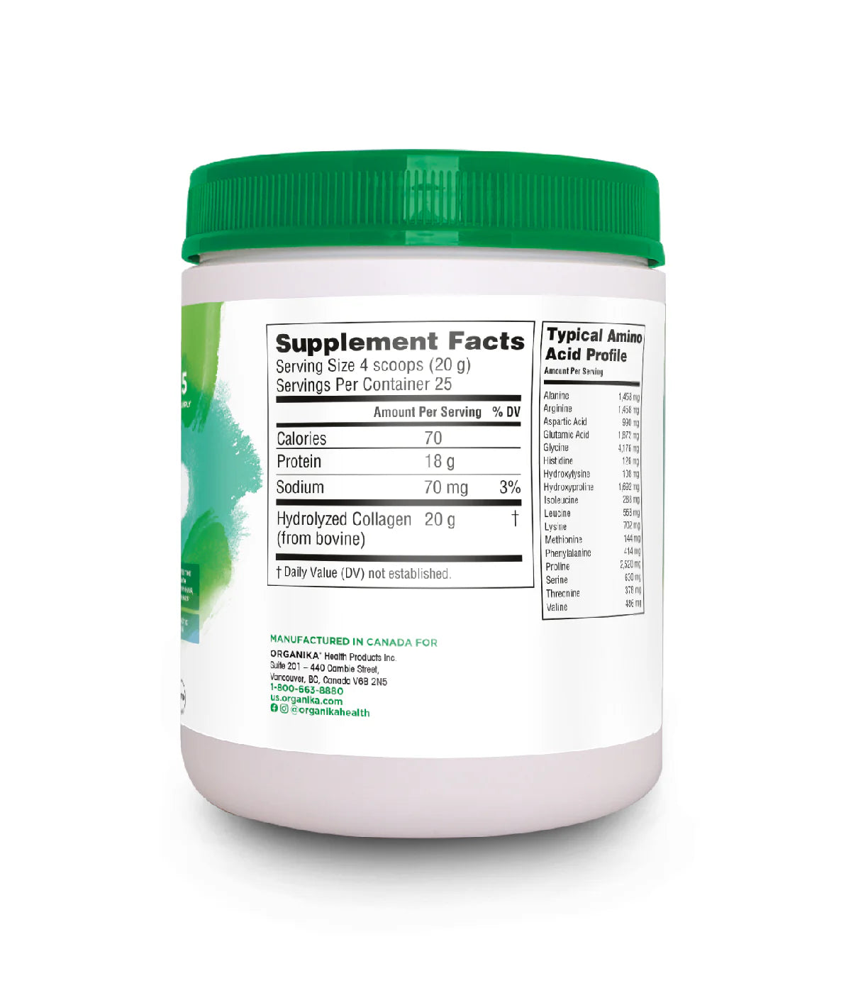 ORGANIKA Enhanced Collagen Original Unflavoured 500 Grams