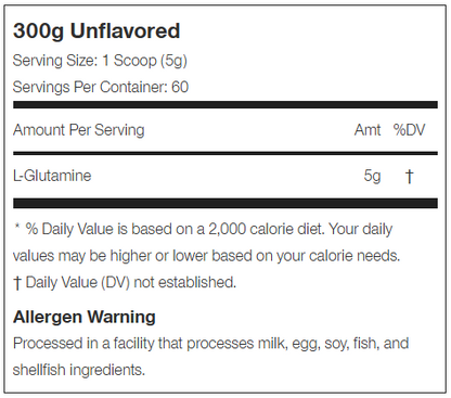 MuscleTech Platinum 100% Glutamine 60 Servings