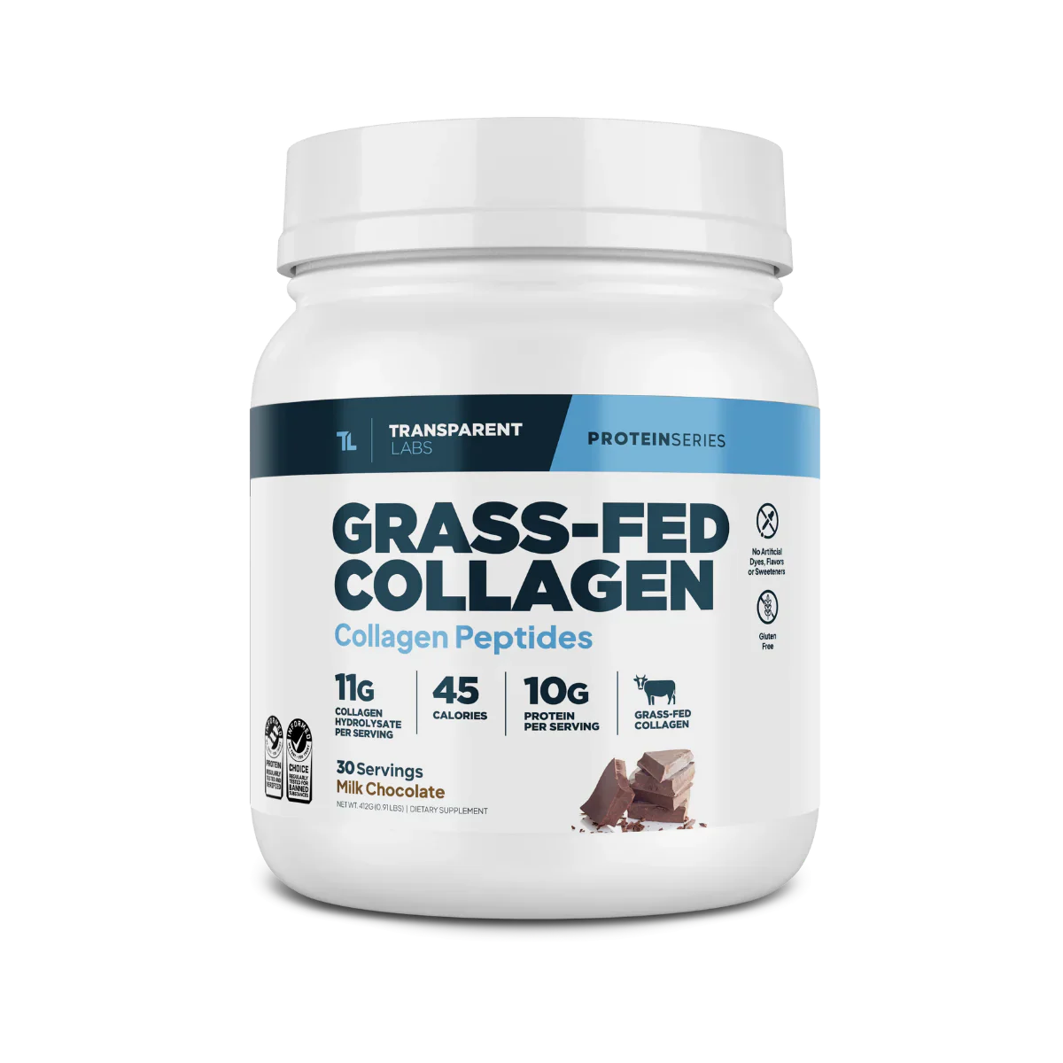 Transparent Labs Grass-Fed Collagen Chocolate 30 Servings