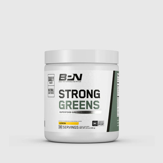 Bare Performance Nutrition Strong Greens/Superfood Greens Powder Lemon 30 Servings