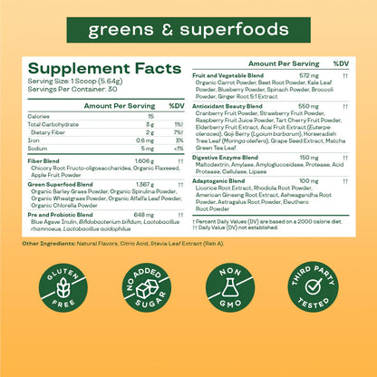 Bloom Greens & Superfoods Mango 30 Servings