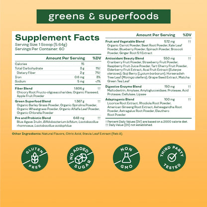 Bloom Greens & Superfoods Citrus 60 Servings