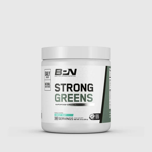Bare Performance Nutrition Strong Greens/Superfood Greens Powder Sweet Mint 30 Servings