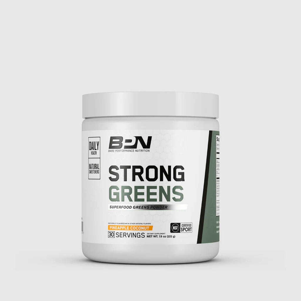 Bare Performance Nutrition Strong Greens/Superfood Greens Powder Pineapple Coconut 30 Servings