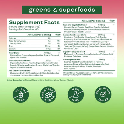 Bloom Greens & Superfoods Strawberry Kiwi 60 Servings
