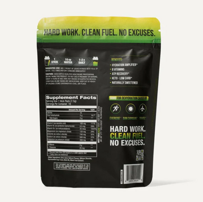 Jocko Fuel Hydrate Sticks Lemon Lime 16 Servings