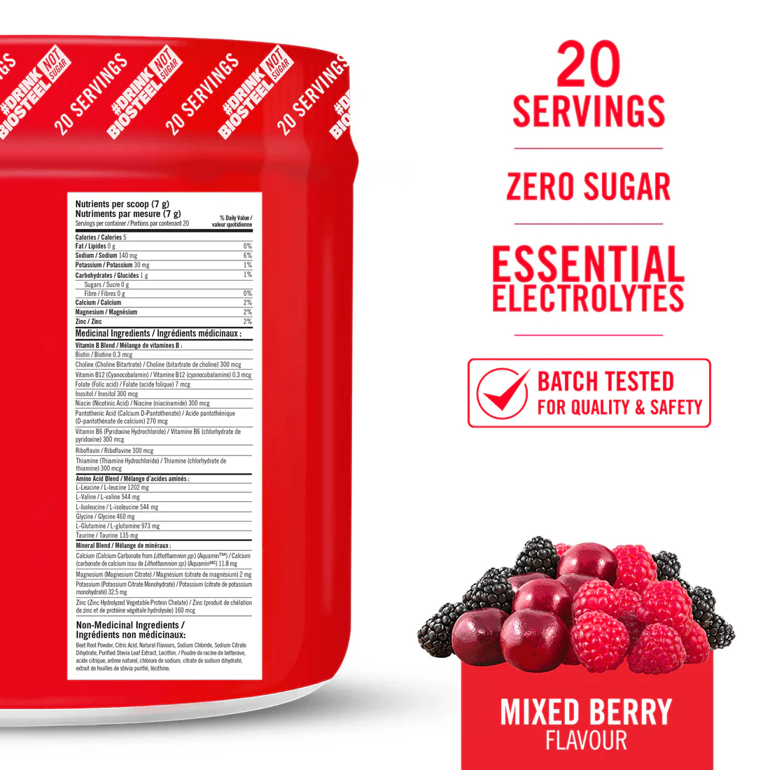Biosteel Hydration Mix Mixed Berry 20 Servings