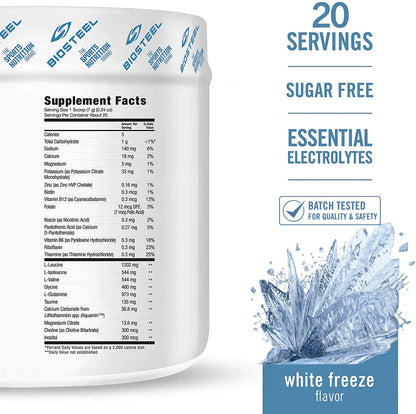 Biosteel Hydration Mix White Freeze 20 Servings