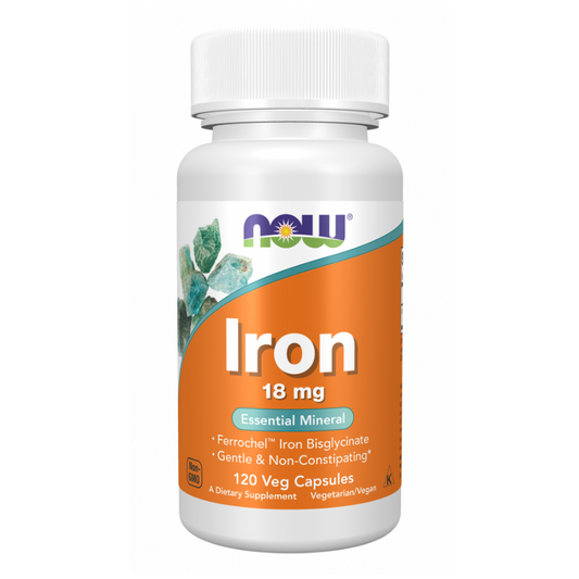 NOW Iron 18 mg 120 Capsules
