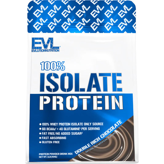 EVLution Nutrition 100% Isolate Protein Double Rich Chocolate 1lb