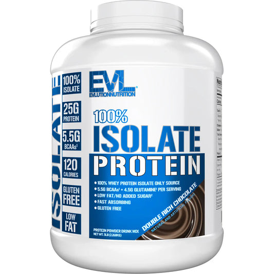 EVLution Nutrition 100% Isolate Protein Double Rich Chocolate 5lb