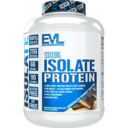 EVLution Nutrition 100% Isolate Protein Chocolate Peanut Butter 5lb