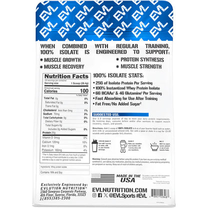 EVLution Nutrition 100% Isolate Protein Unflavoured 1lb