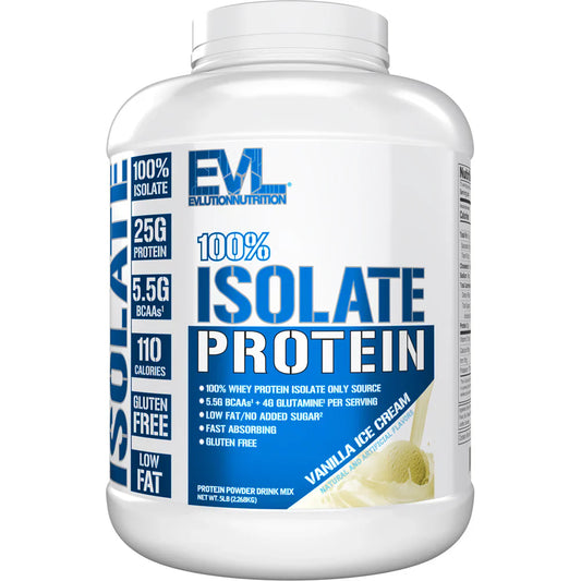 EVLution Nutrition 100% Isolate Protein Vanilla Ice Cream 5lb