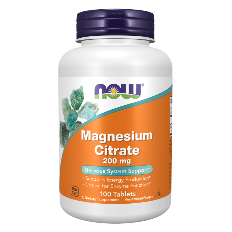 NOW Magnesium Citrate 200 mg 100 Tablets