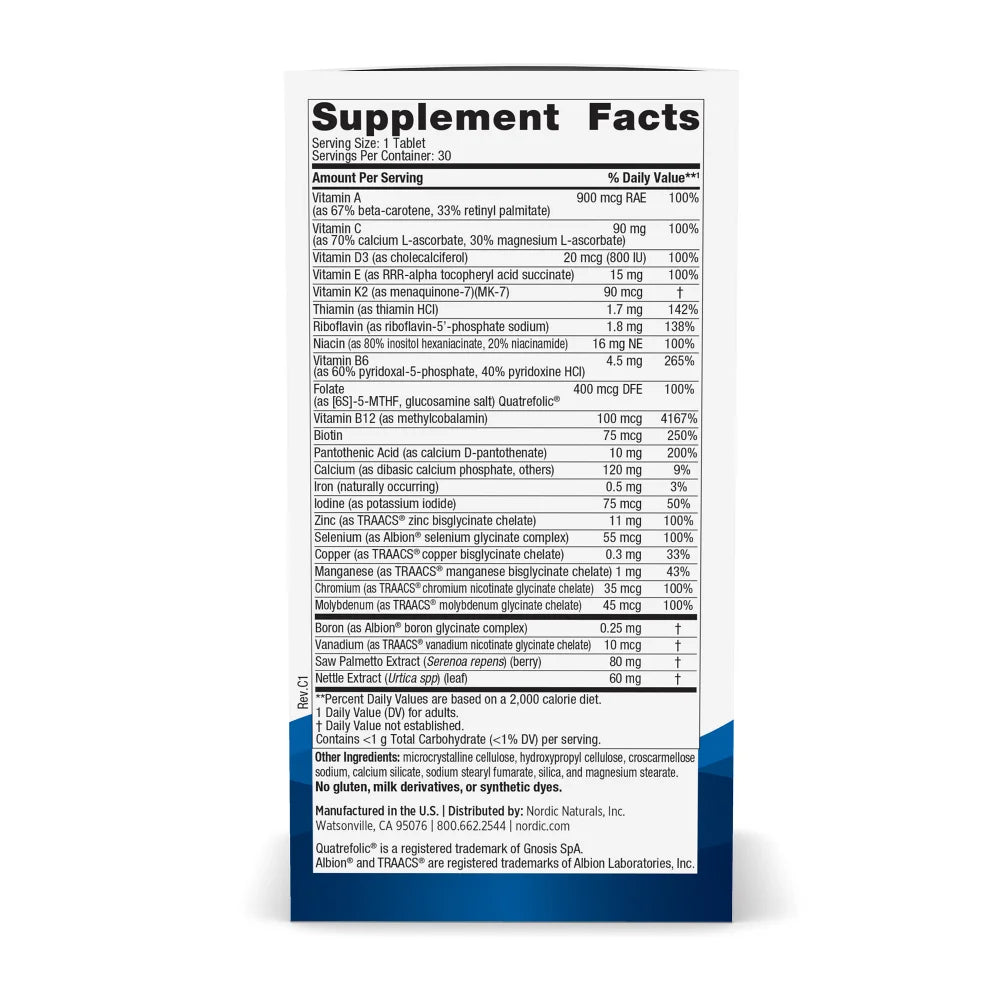 Nordic Naturals Men’s Multivitamin One Daily 30 Tablets