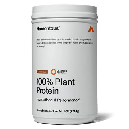 Momentous 100% Plant Protein Powder Chocolate 22 Servings (Upgraded Formula)