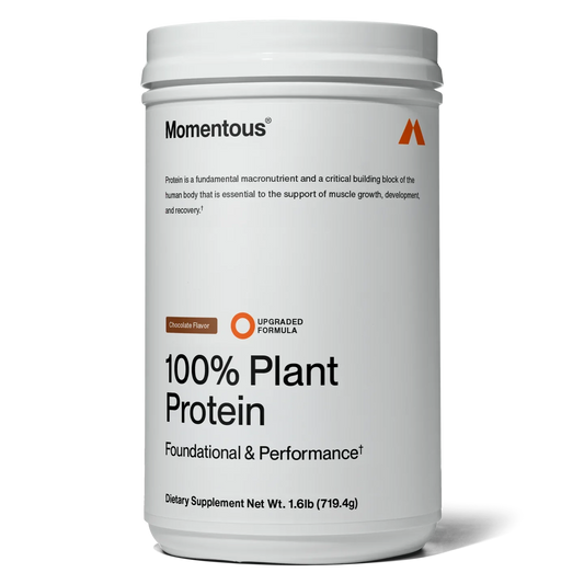 Momentous 100% Plant Protein Powder Chocolate 22 Servings (Upgraded Formula)