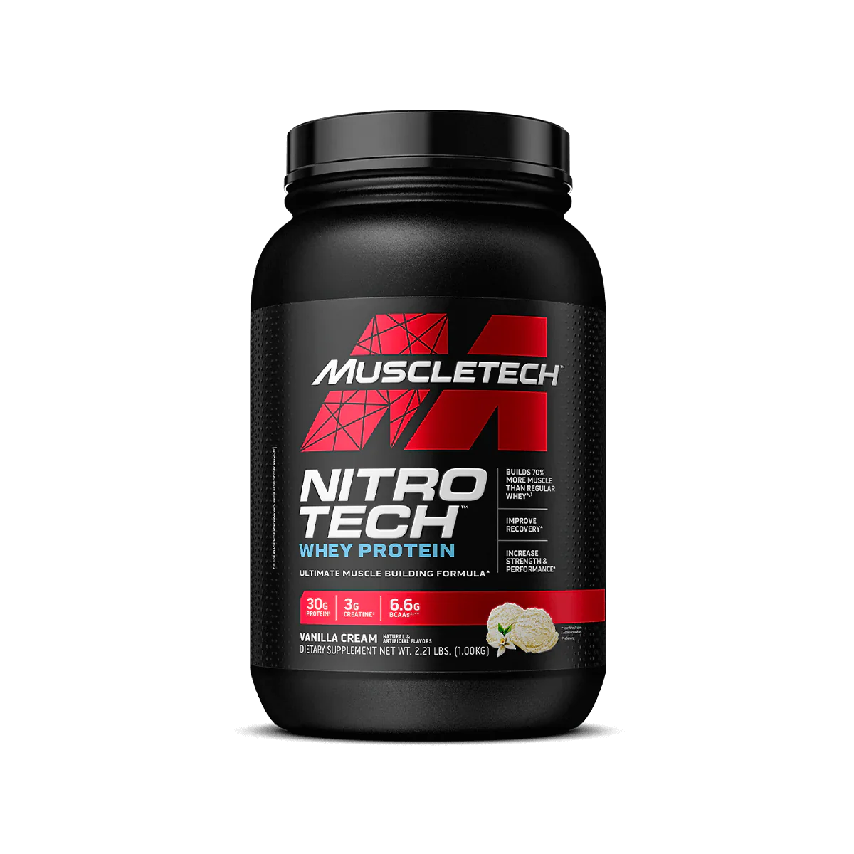 MuscleTech Nitro Tech Whey Protein Vanilla Cream 2lbs