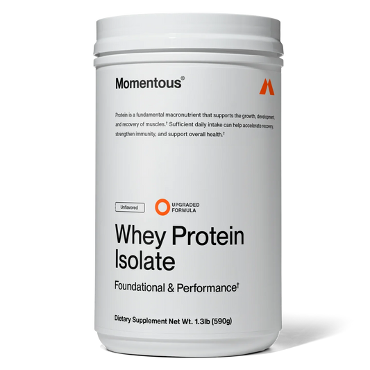 Momentous Grass Fed Whey Protein Isolate Powder Unflavoured 25 Servings