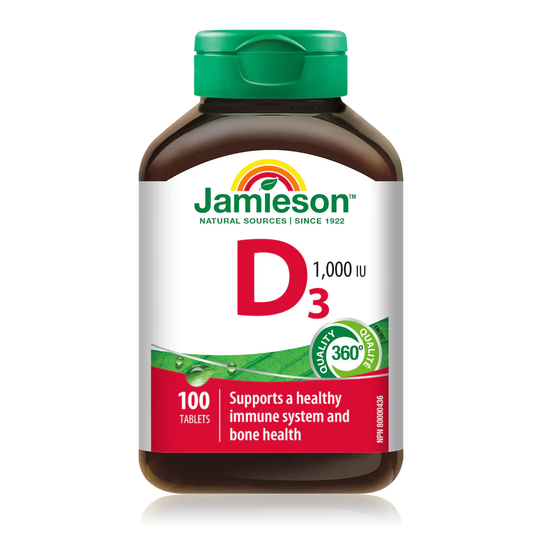 Jamieson Vitamin D3 1000 IU 100 Tablets