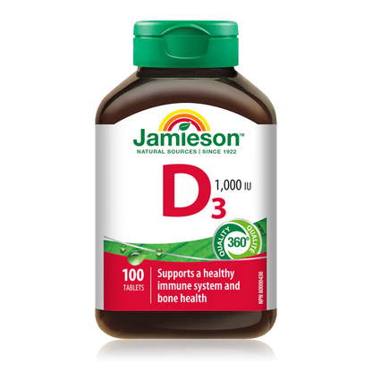 Jamieson Vitamin D3 1000 IU 100 Tablets