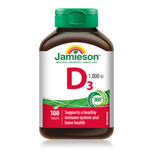 Jamieson Vitamin D3 1000 IU 100 Tablets