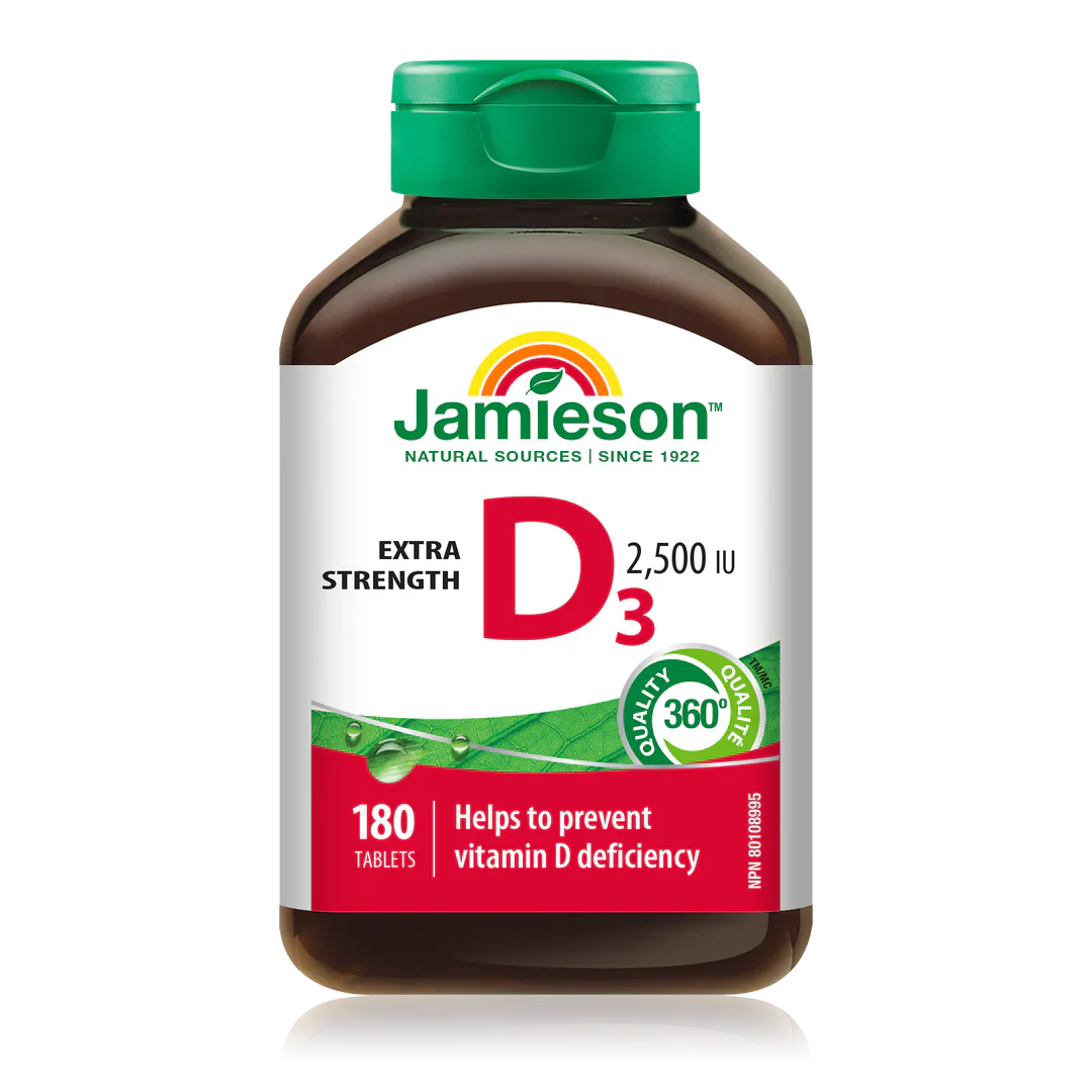 Jamieson Vitamin D3 2500 IU 180 Tablets