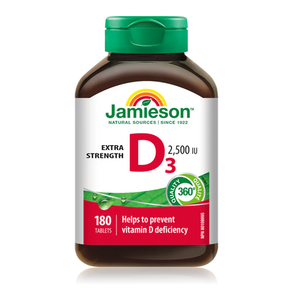 Jamieson Vitamin D3 2500 IU 180 Tablets