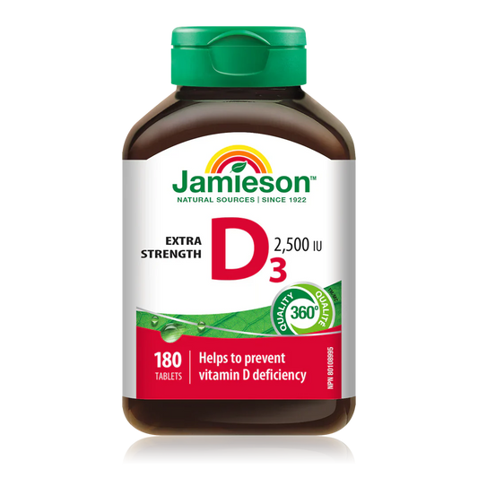 Jamieson Vitamin D3 2500 IU 180 Tablets