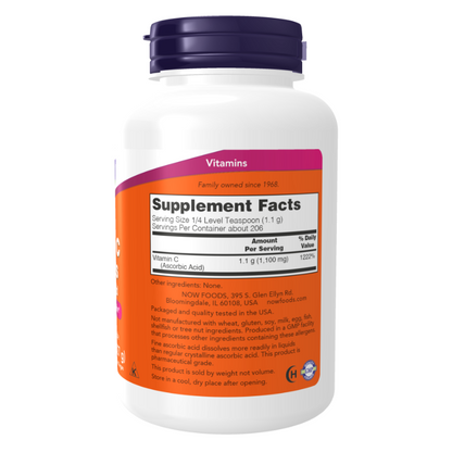 NOW Vitamin C Crystals Powder 8 oz