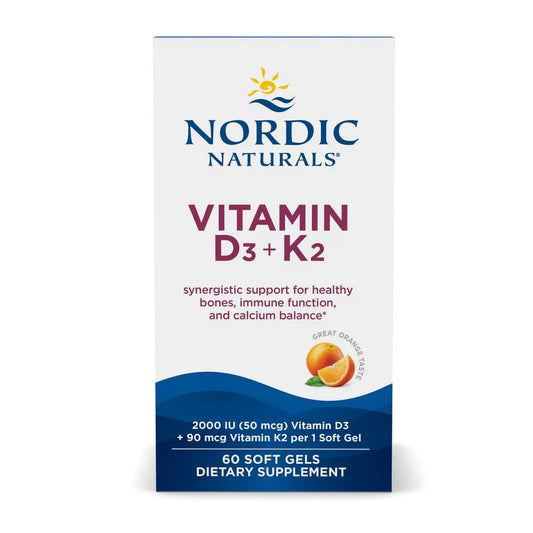Nordic Naturals Vitamin D3+K2 60 Softgels