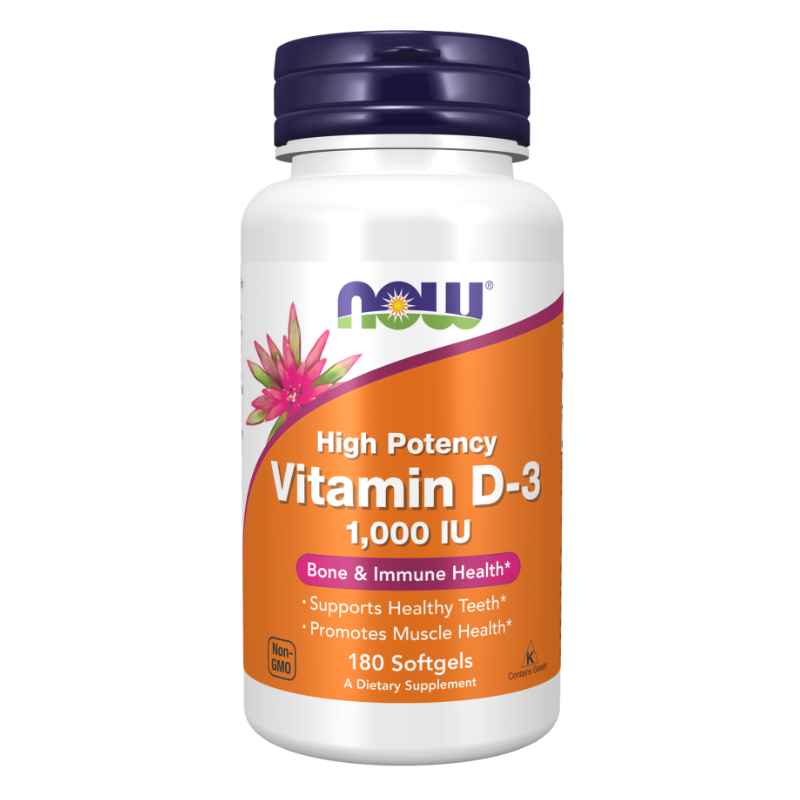 NOW Vitamin D-3 1000 IU 180 Softgels