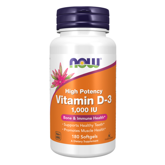 NOW Vitamin D-3 1000 IU 180 Softgels