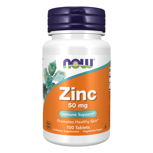 NOW Zinc 50 mg 100 Tablets
